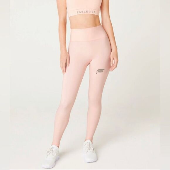 Fabletics Anywhere High Waisted Leggings Faded blush pink Activewear C34 - Picture 1 of 10